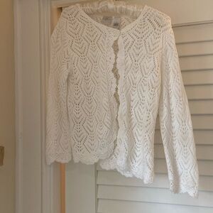 Beautiful white lace cardigan size medium